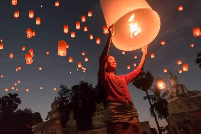 Festival das lanternas - Chiang Mai